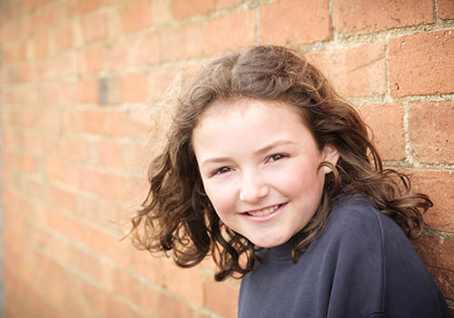 Girl on a family photoshoot in Warwickshire